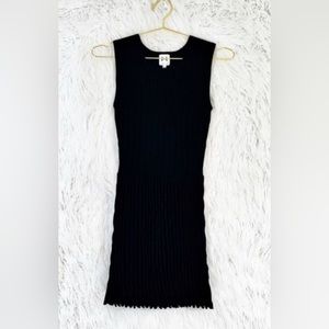 John + Jenn black textured bodycon sweater dress